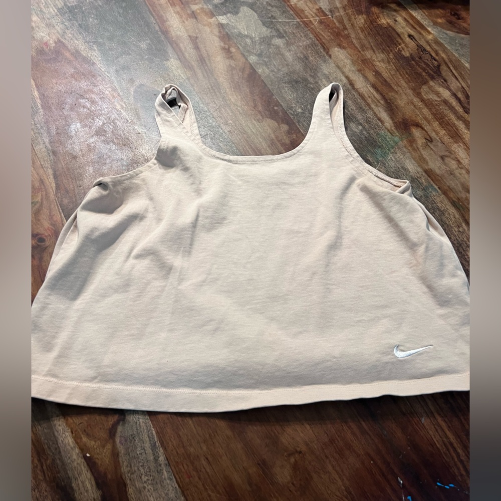Nike Women's boxy Light Beige Tank Top